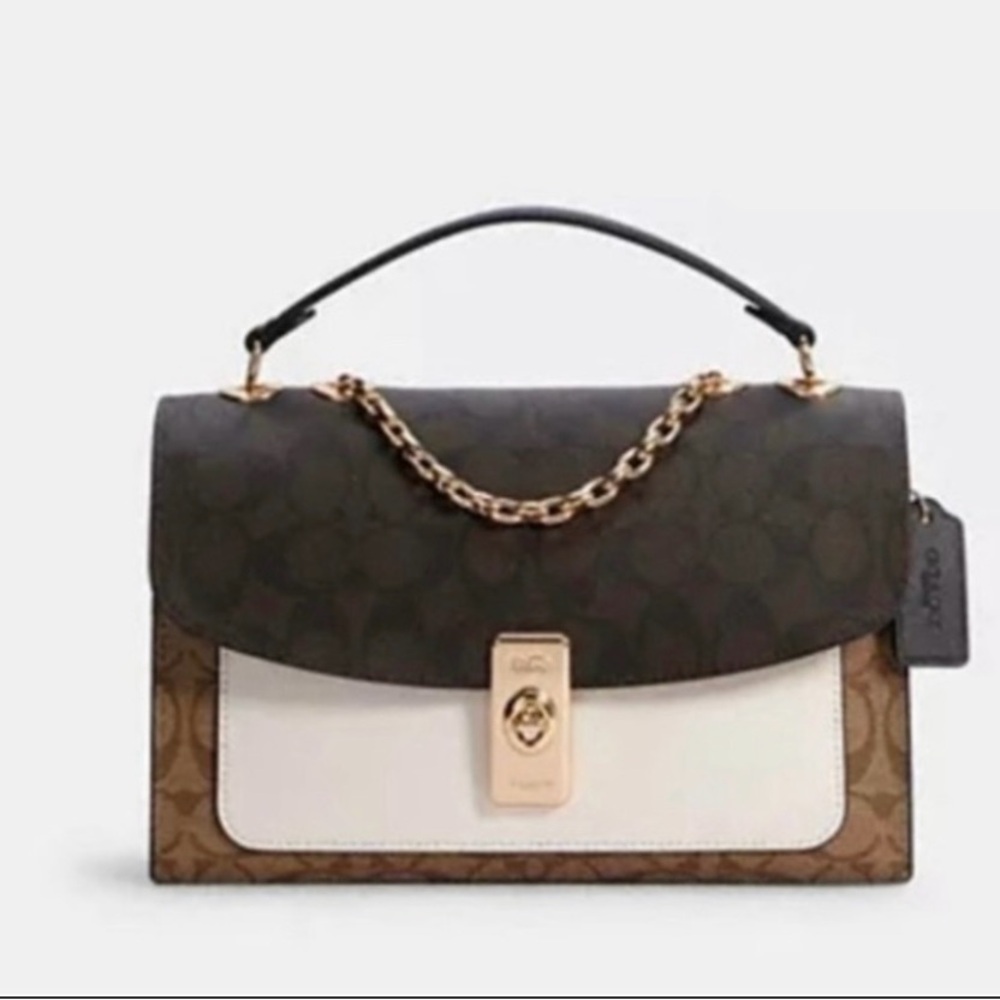 COACH Lane Crossbody Shoulder Purse In Blocked Signature Canvas